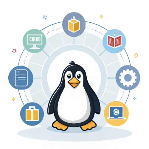 Linux Penguin with Modern DevOps Tools