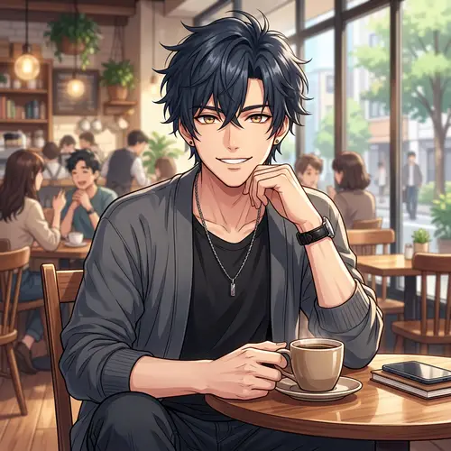 Handsome Male Character Anime Illustration