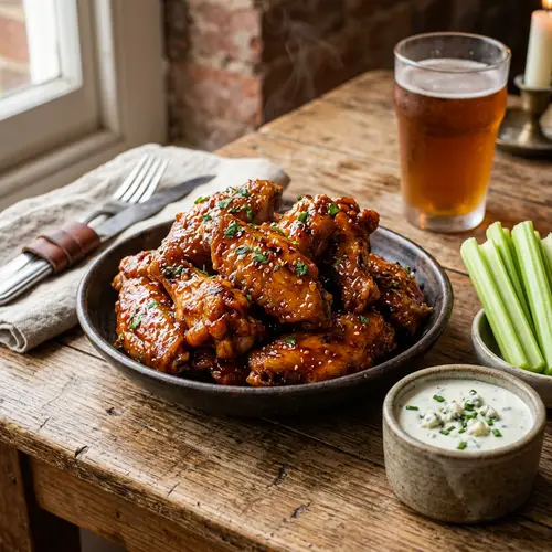 Delicious Chicken Wings with Sweet and Spicy Sauce