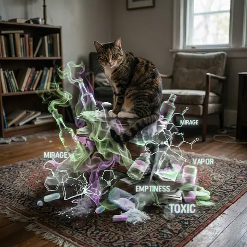 Illusionary Cat Symbolizing Unsubstantial Substances