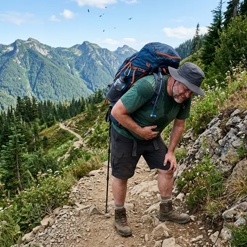 Scenic Hiking Trail Distress | Nature Adventure Scene