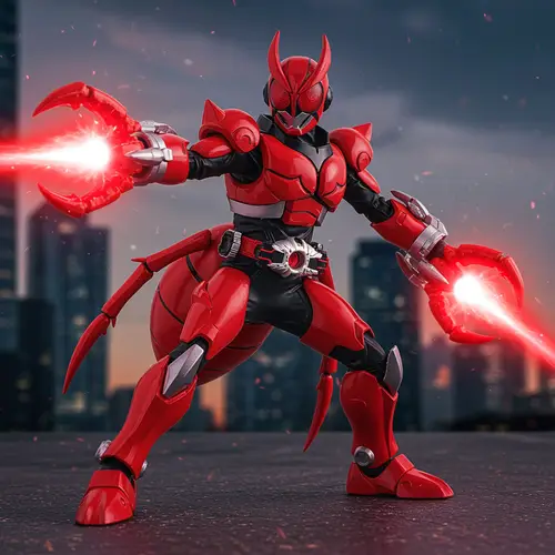 Red Tokusatsu Hero: Kamen Rider & Mega Man Fusion