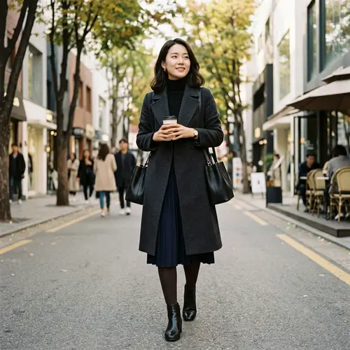 Elegant Asian Woman in Stylish Stockings