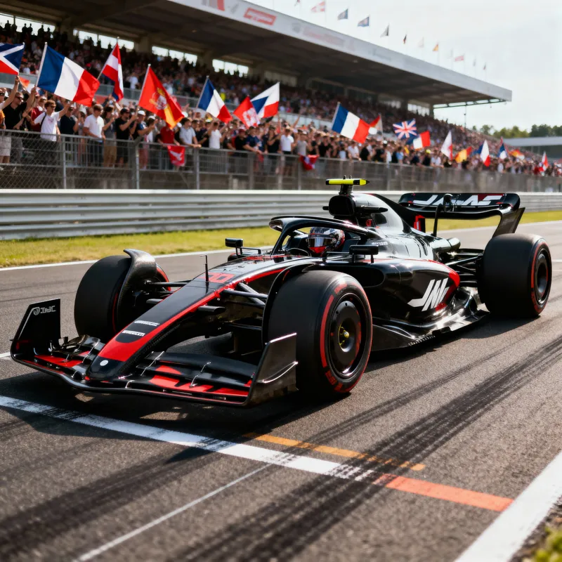 Sleek Formula 1 Racing Car on Track