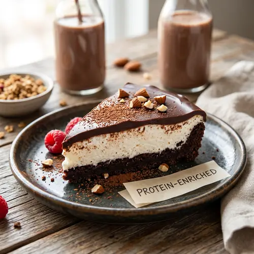 Protein-Enriched Dark Chocolate Marshmallow Pie