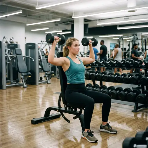 Blonde Girl Exercising in a Modern Gym | Strength & Determination