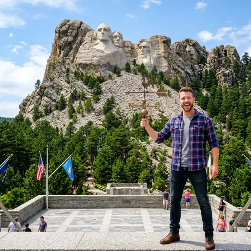 Frankie McDonald at Mount Rushmore: A Sunny Adventure