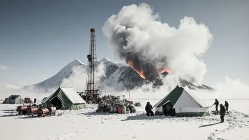 1933 Antarctic Expedition: Surreal Journey to Mount Erebus