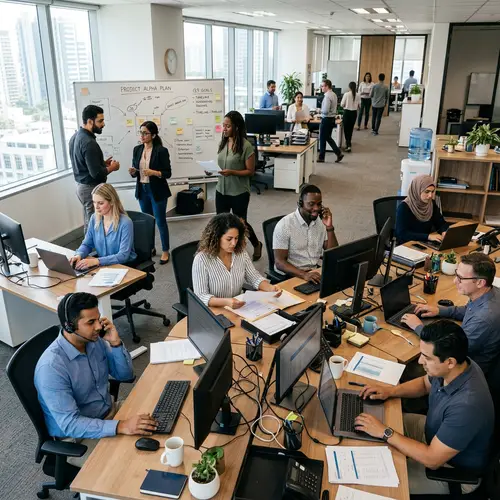 Diverse Workplace: A Dynamic Office Environment With Ten Multicultural Employees Working Together