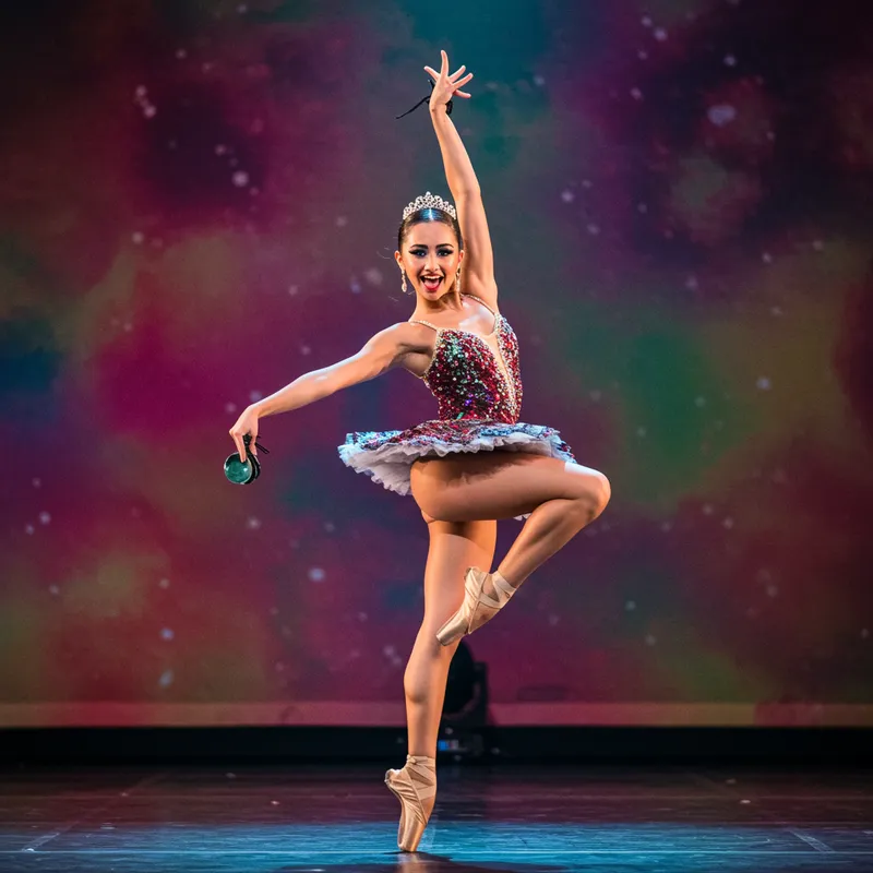 Reggaeton Dancer Playing Castanets