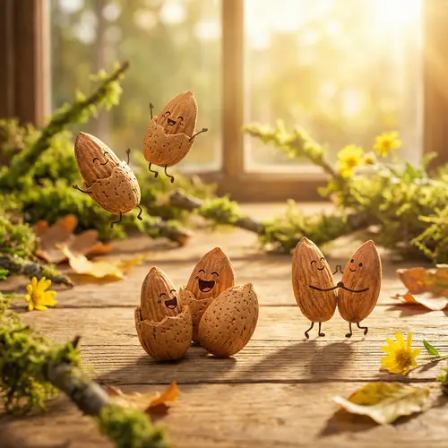 Playful Almonds: Joyful Scenes of Badam Fun
