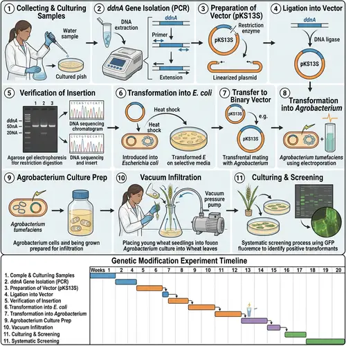 Genetic Modification Experiment: Detailed Process Steps