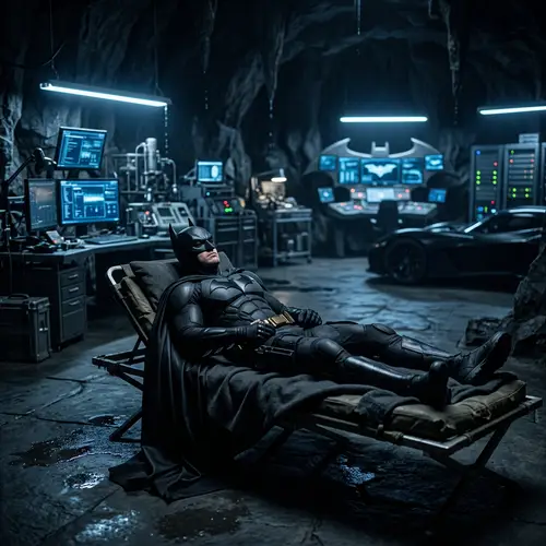 Batman Sleeping - Symbol of Mystery and Determination