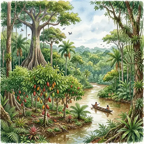 Watercolor Amazon Rainforest Art