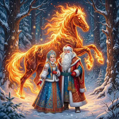 Magical New Year Fairy Tale Illustration