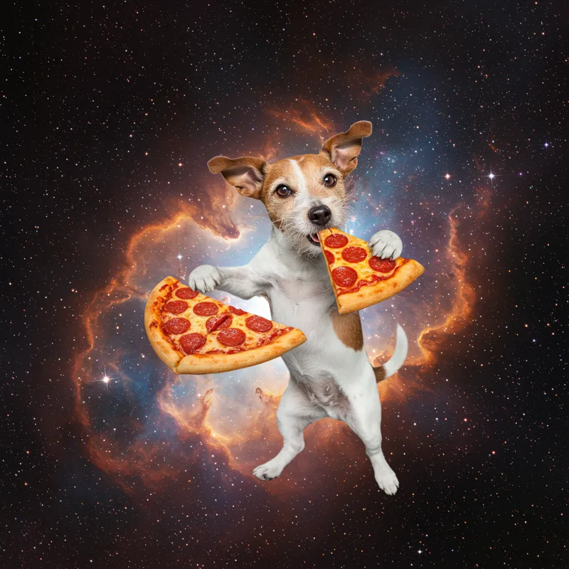 Dancing Dog in Space: Pizza Fun