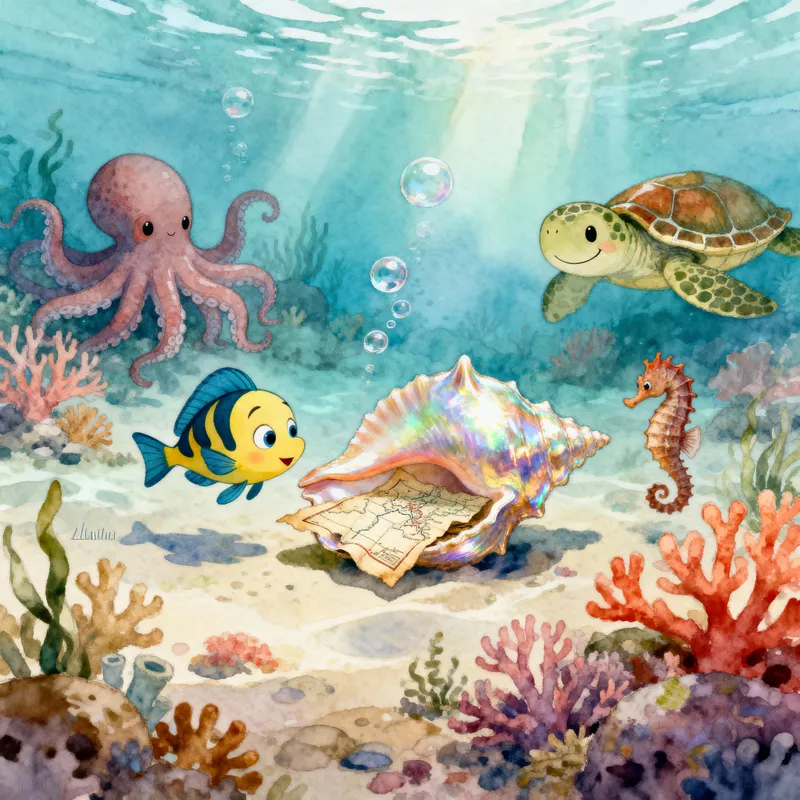 Luma's Undersea Adventure: A Watercolor Tale