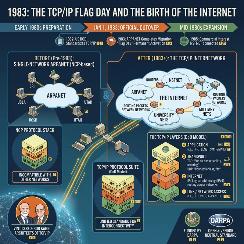 Introduction of TCP/IP in the 1980s: A Game Changer