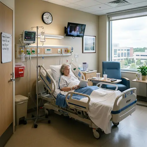 Comfortable Patient Room in Hospital
