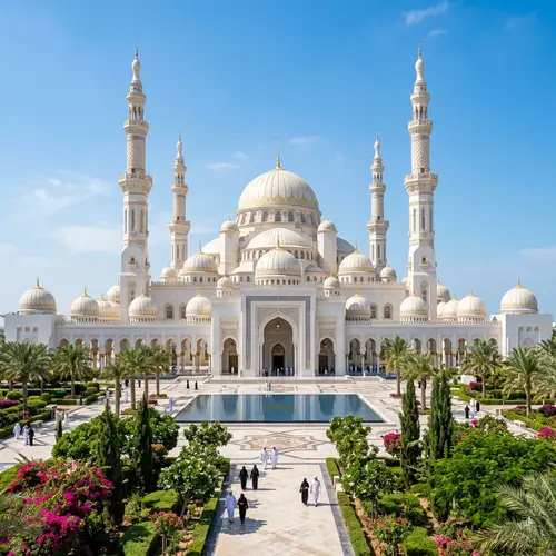 Majestic Islamic Mosque | Architectural Beauty in Sunlight