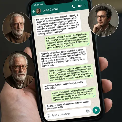 WhatsApp Chat: Enrique Dusse & Jose Carlos on Philosophy Contributions