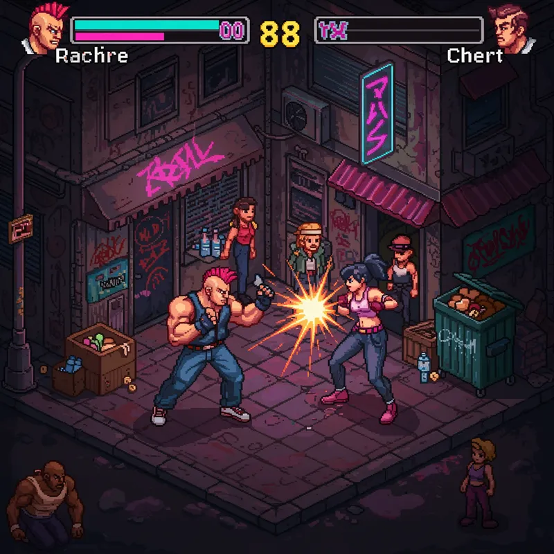 2D Isometric Pixel Art Street Fighting Game 2D Isometric Pixel Art Street Fighting Game