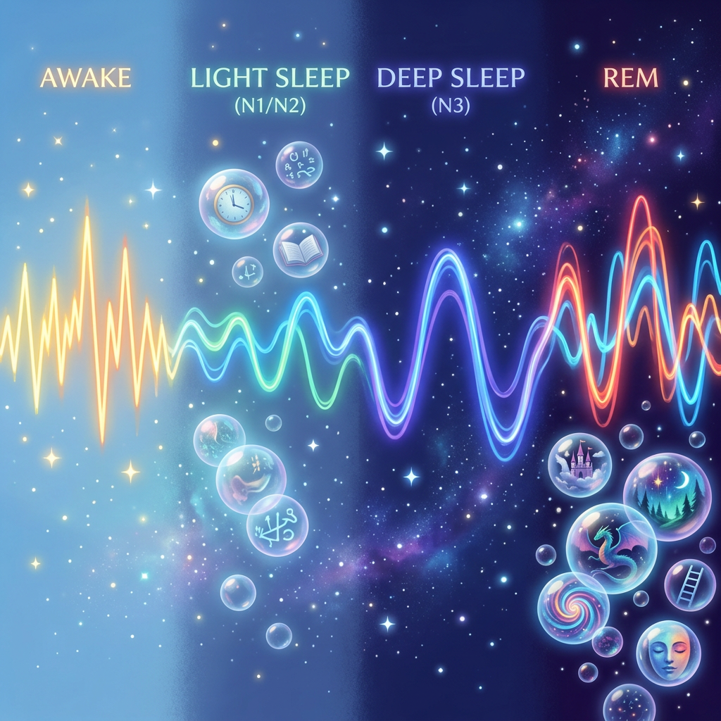 Dreamy Sleep Cycles: A Surreal Interpretation | AI Art Generator