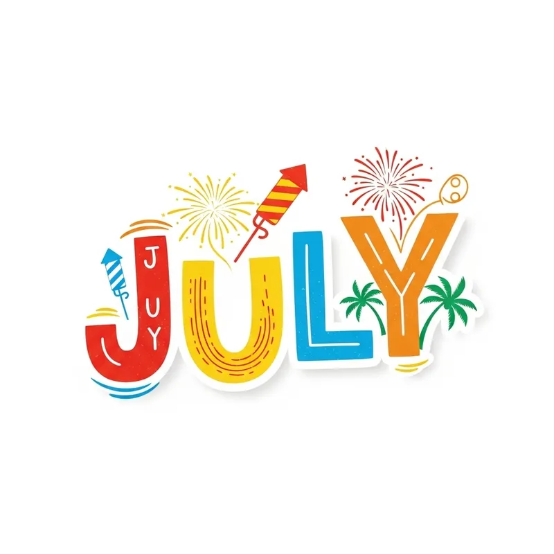 Creative Word Art for July