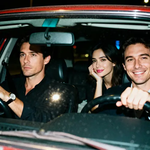Intimate Nighttime Car Moments Captured