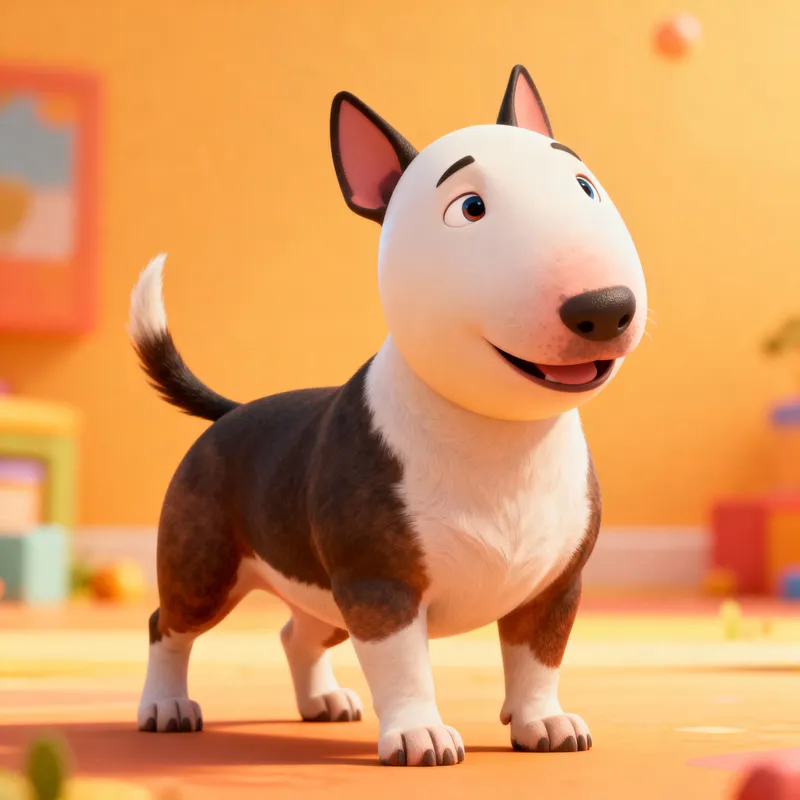Bull Terrier Pixar: Fun Illustrations & Art