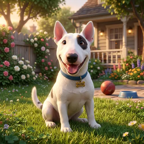 Bull Terrier Pixar: Fun Illustrations & Art