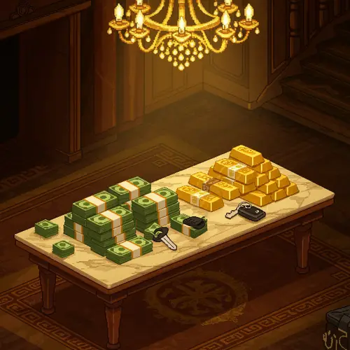 Luxurious Pixel Art Room Scene - Classic 2D Games