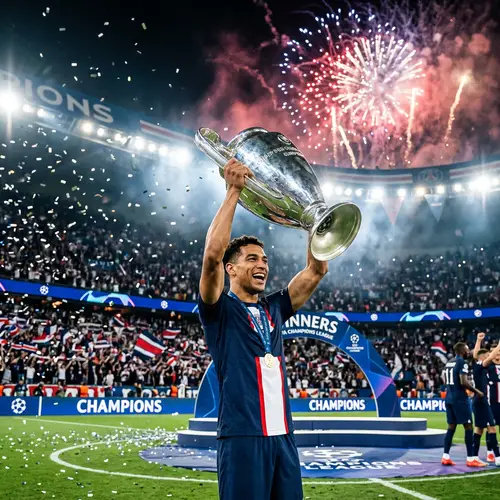 Generic Soccer Player's Triumph: Champions League Victory
