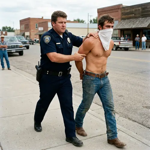 Hot Cop Arrests Hunky Cowboy: A Strapping Scene