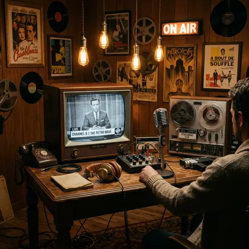 Vintage Retro-Styled Live Stream Setup | Nostalgic Ambience