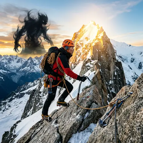 Overcoming Fears: Asian Female Climber Conquering Summit