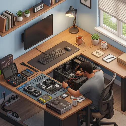 Isometric Scene: Personal Computer Setup