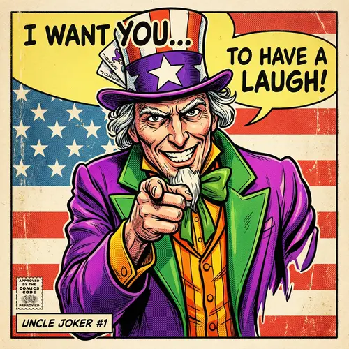 Cool Joker-Style Uncle Sam | Comic-Inspired Artwork