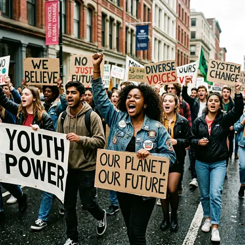 Youth Activism: Dynamic Student Protest Photography