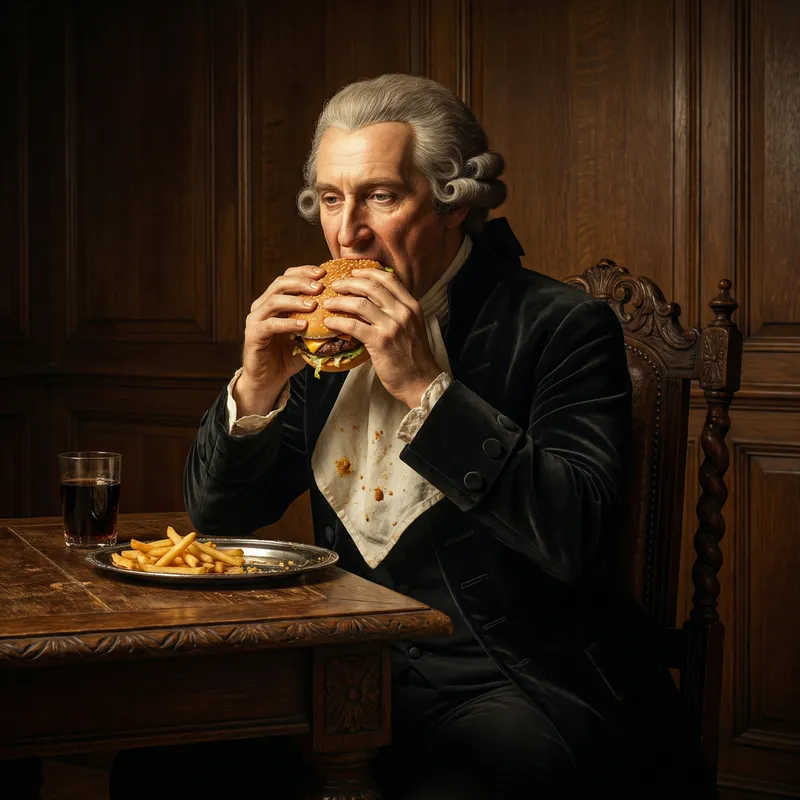 Matteo Salvini Portraiture Satire: Culinary Indulgence in Political Contrast