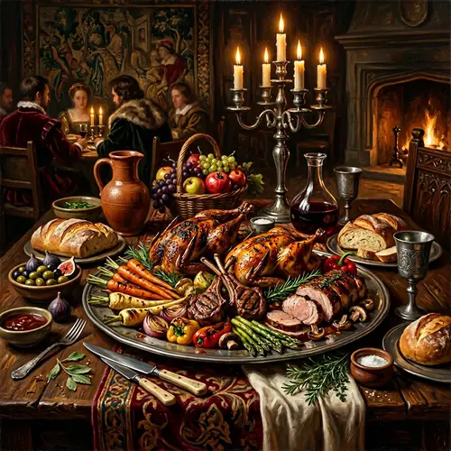 Renaissance-Inspired Banquet: Grilled Meats & Vegetables