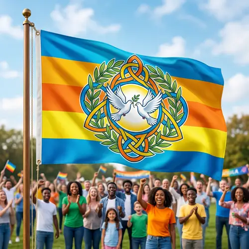 Vibrant Flag of Peace and Unity
