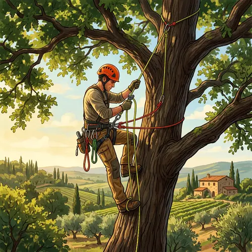 Italian Tree Climbing Technique - Professional Gear for Safe Ascent