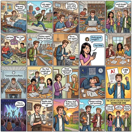 20 Box Comic: A College Student's Life