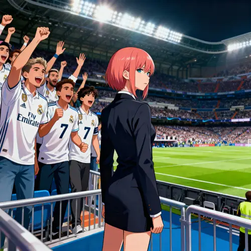 Makima in Real Madrid Jersey at Stadium