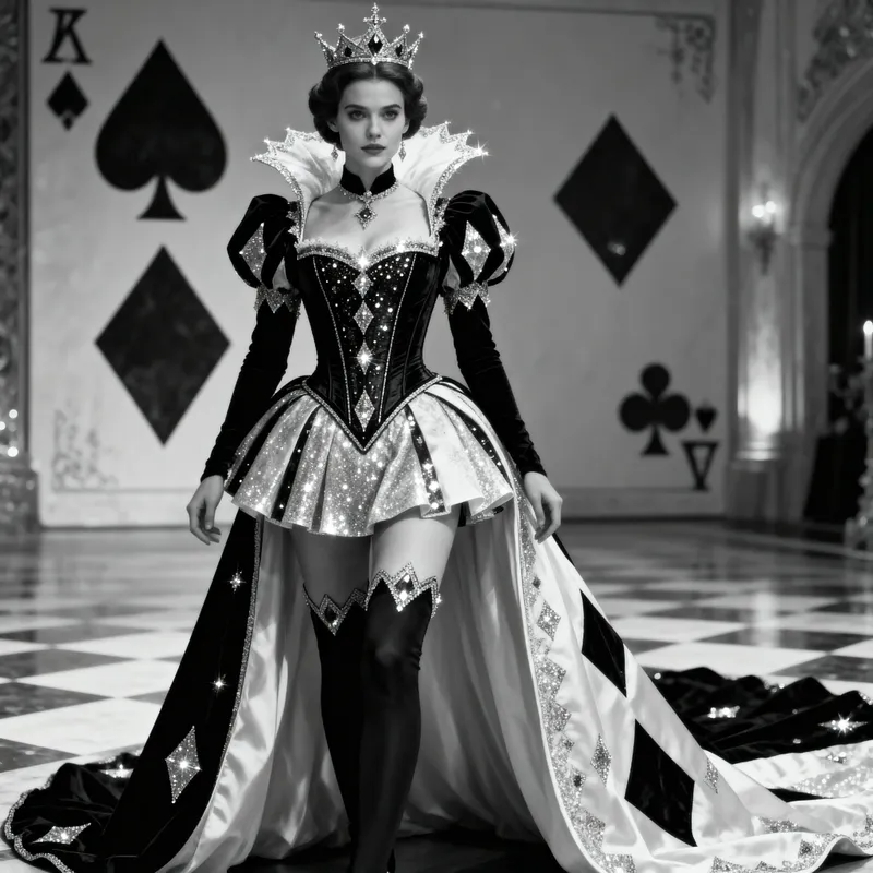 Diamond Queen Costume with Sparkles | Elegant Design