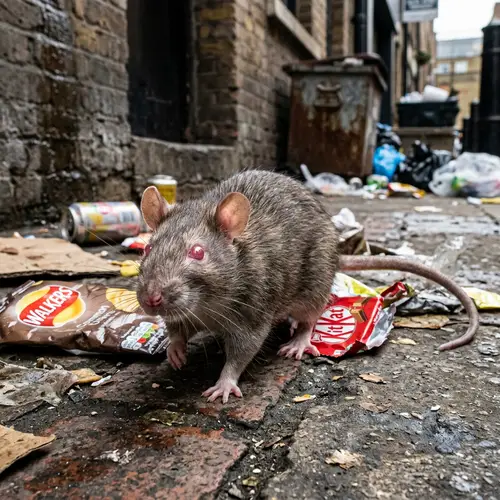 Common Rat with Grayish-Brown Coat | Watchful Radiant Eyes