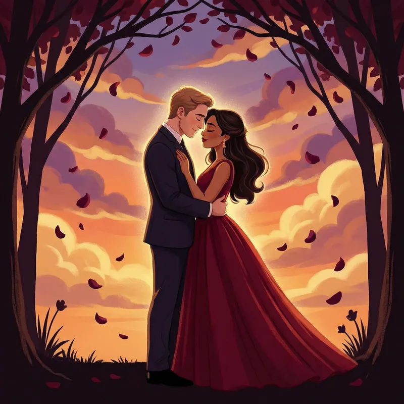 Romantic Kiss Under a Sunset: Love Knows No Bounds