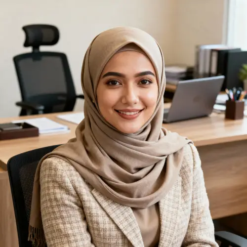 Professional Portrait of a Hijab-Wearing Woman