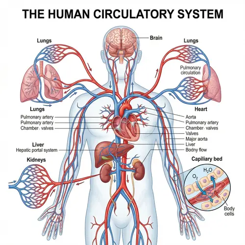 Human Circulatory System Diagram with Organs | Anatomy Details